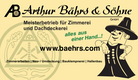 Arthur Bährs & Söhne GmbH Meisterbetrieb für Zimmerei und Dachdeckerei