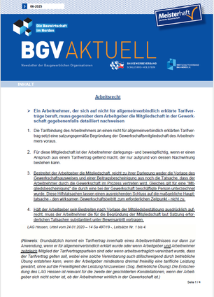 Auszug Newsletter Juni 2025