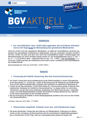 Auszug Newsletter Juni 2025