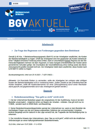 Auszug Newsletter November 2025