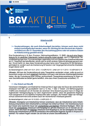 Auszug Newsletter November 2025